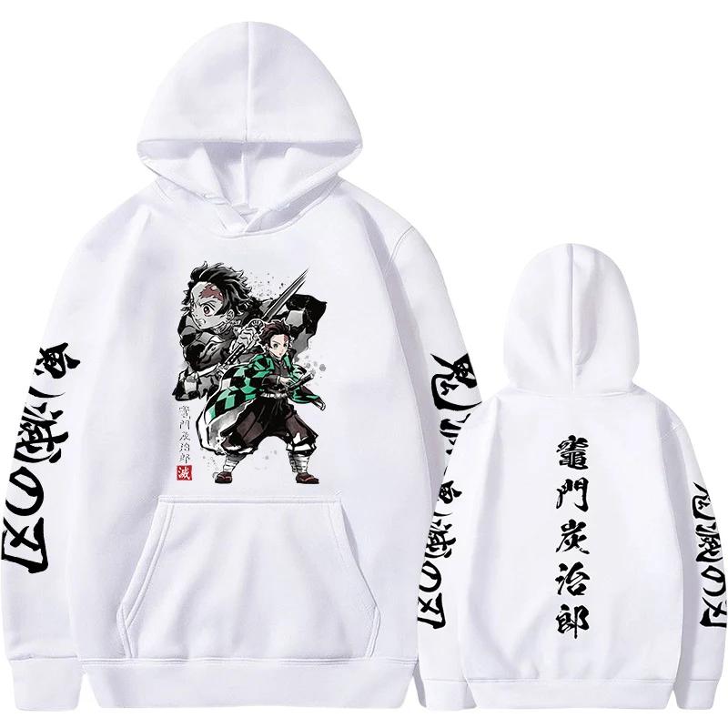 Japanes Anime Demon Slayer Hoodie Pullover Men Women Sweatshirts Kamado Tanjirou Graphic Printed Unisex Streetwear Top