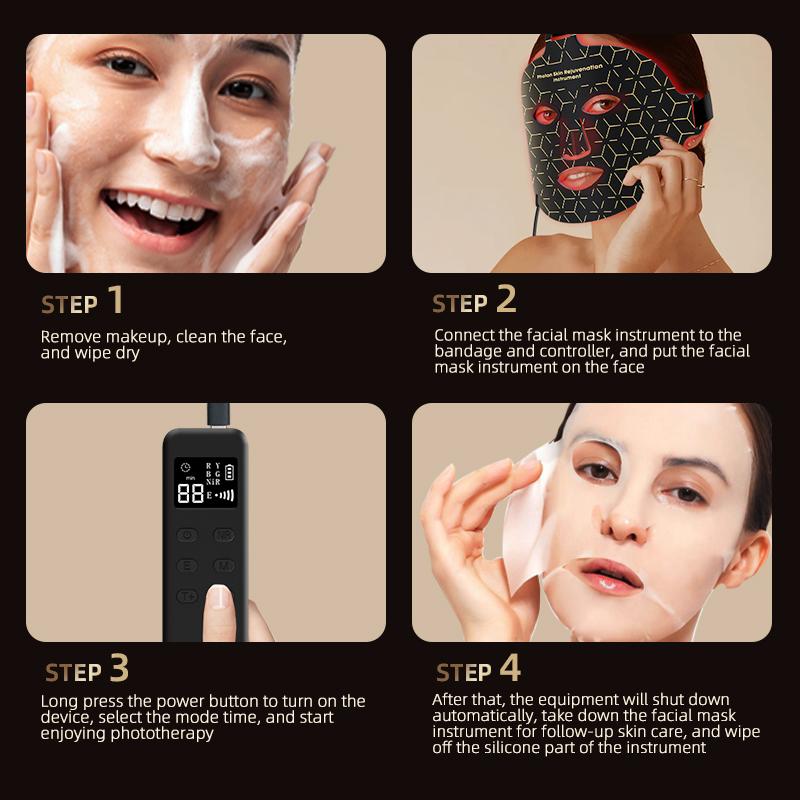 8 цветов светодиодный фотонный силиконовый маска инфракрасная терапия маска для лица косметическая маска для подтяжки лица восстановление кожи осветление тона кожи