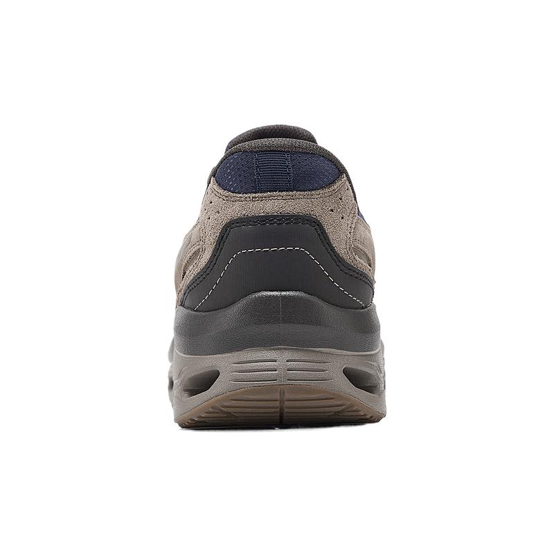 Skechers Уличные удобные амортизирующие низкие уличные функциональные ботинки Мужская обувь Синий Коричневый 237814-NVBR