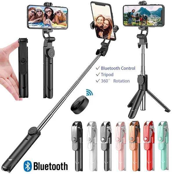 3 In 1 Selfie Stick Phone Tripod Extendable Monopod with Bluetooth Remote for Smartphone Selfie Stick