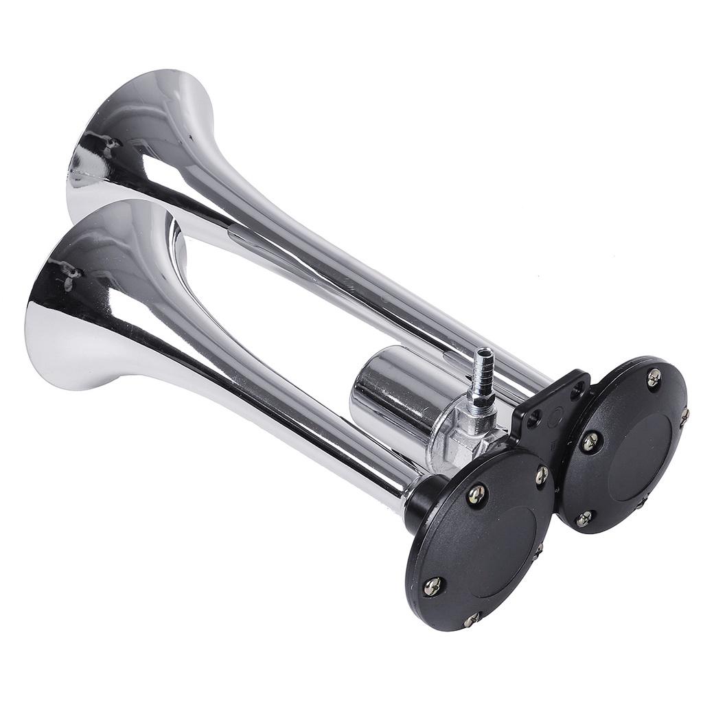 12В/24В Двухтональный пневматический гудок 600 дБ Автомобильный гудок Супер громкий Компрессор Автомобиль Грузовик Лодка Поезд Гудок Клаксон для Авто Звуковой сигнал