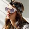 Heart-Shaped Sunglasses Vintage Sunglasses UV400 Protection Clout Goggle Love Heart Sunglasses Retro Eyewear Women's Accessories