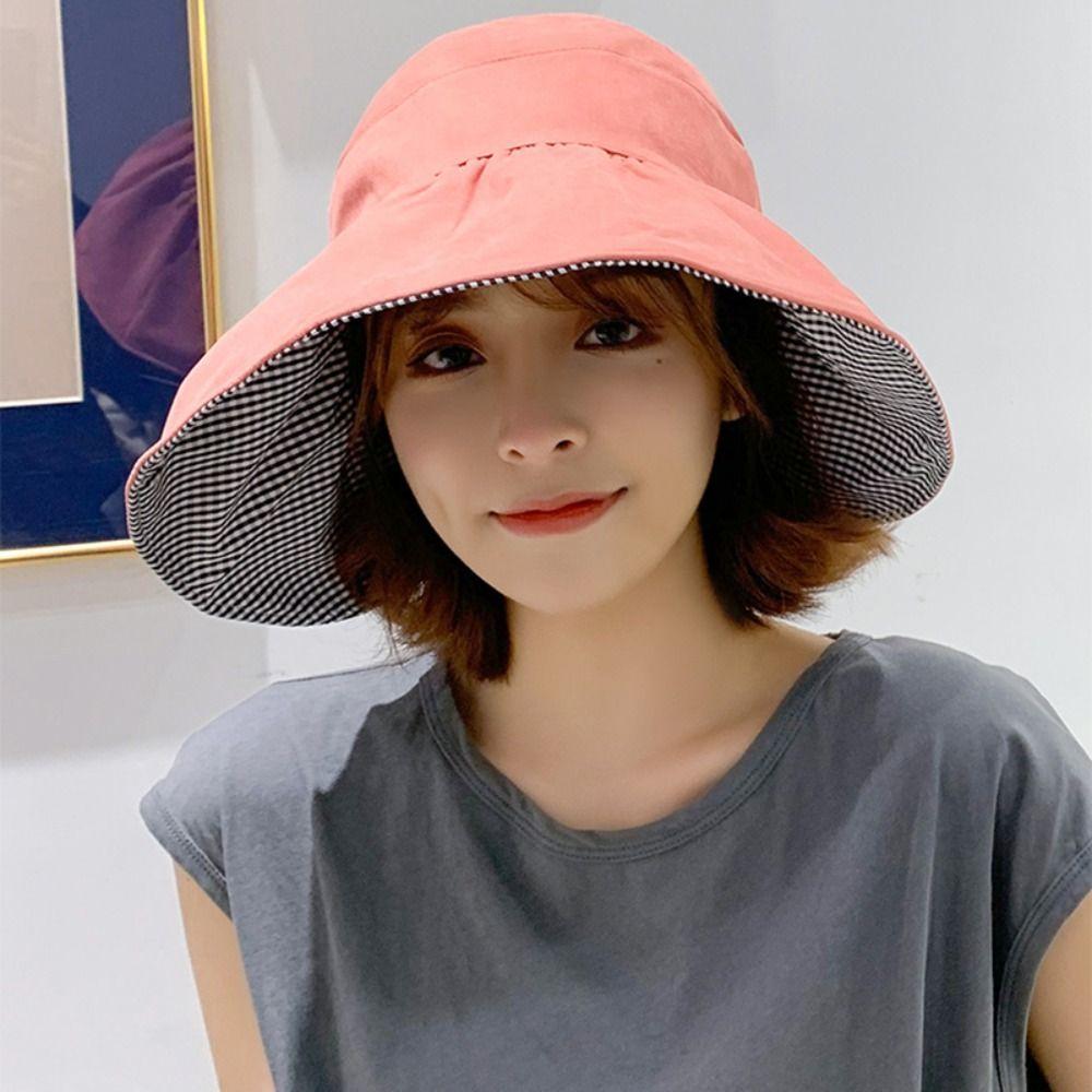 Foldable Sunscreen Hat Cotton Empty Top Cap New Sun Hat