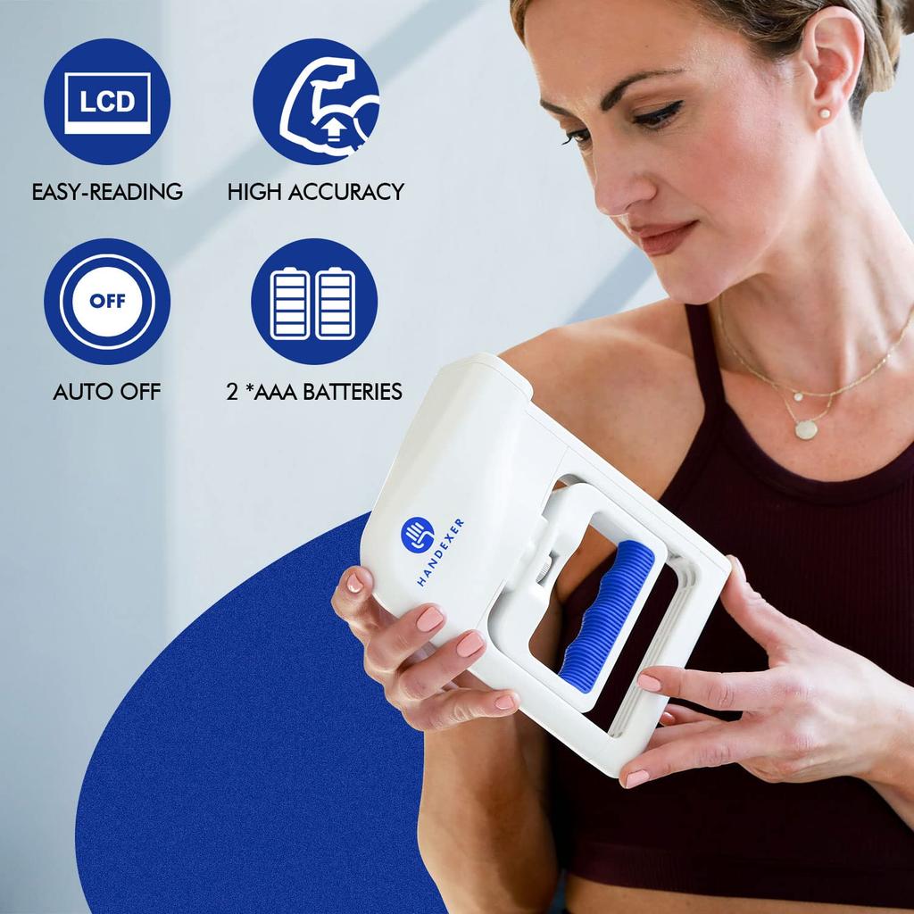 Digital Grip Strength Meter High Accuracy Genuine Grip Width Adjustable 0-120kg Grip Strength Measurement Digital Hand Grip Meter with Record Update