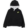 Nike Двусторонняя толстовка с капюшоном и принтом логотипа в виде буквы, детские топы, цвет черный, белый DX5518-010