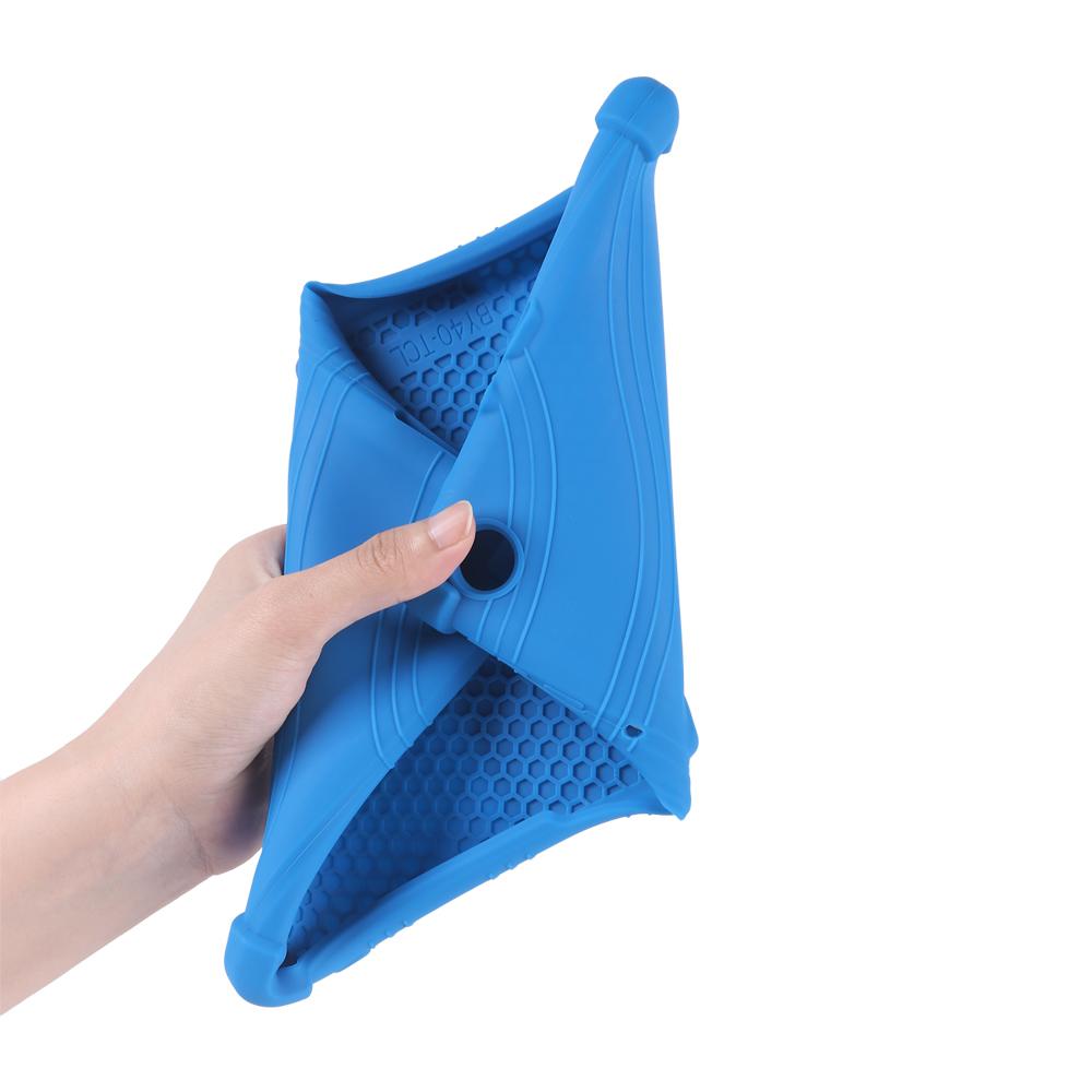 Силиконовый чехол для TCL Tab 10L 8491X с регулируемой подставкой и противоударными утолщенными углами.