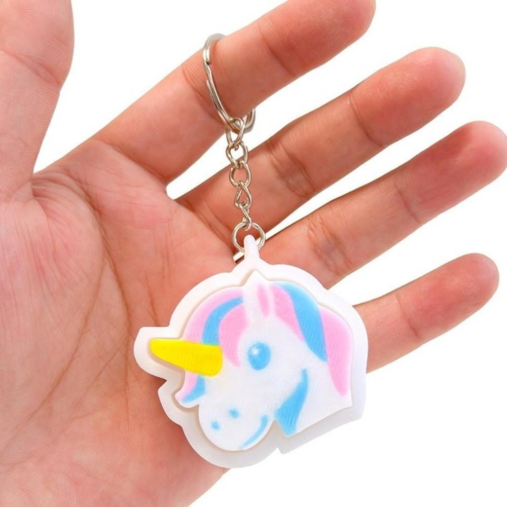 Cute Animal Shape Keychain Stress Relief Bag Accessories Press Keyboard Keyring Children