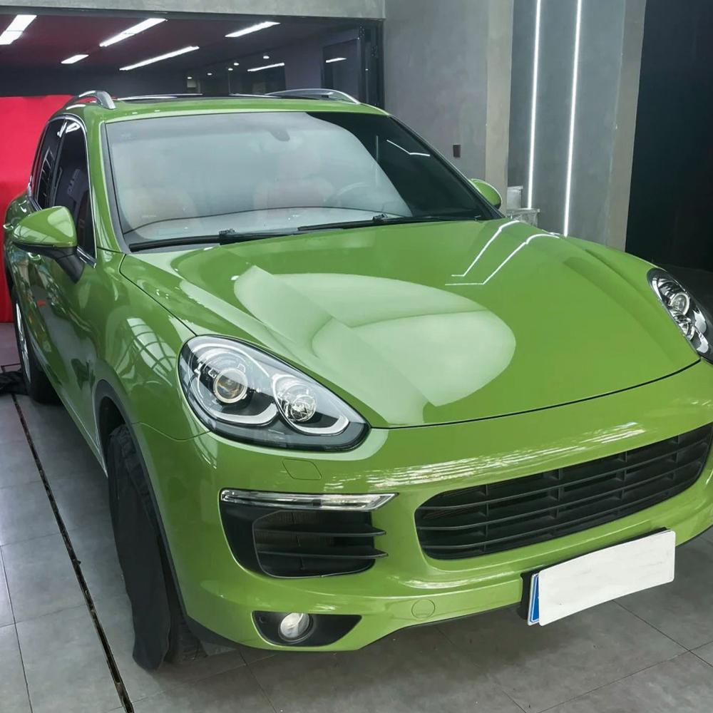 Glossy PET Racing Green Car Vinyl Wrap Roll Film With Air Release Technology Vehicle Body Self Adhesive Auto Styling Decor Decal
