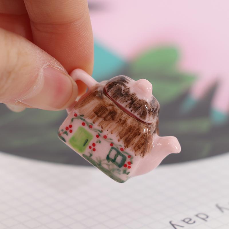 Прекрасная фарфоровая чашка, чайник, посуда, 1/12, миниатюрный кукольный домик, кухонная игрушка