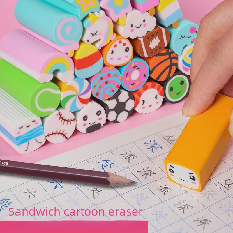 Children's Cute Animal Shaped Cartoon Erasers for School and Art