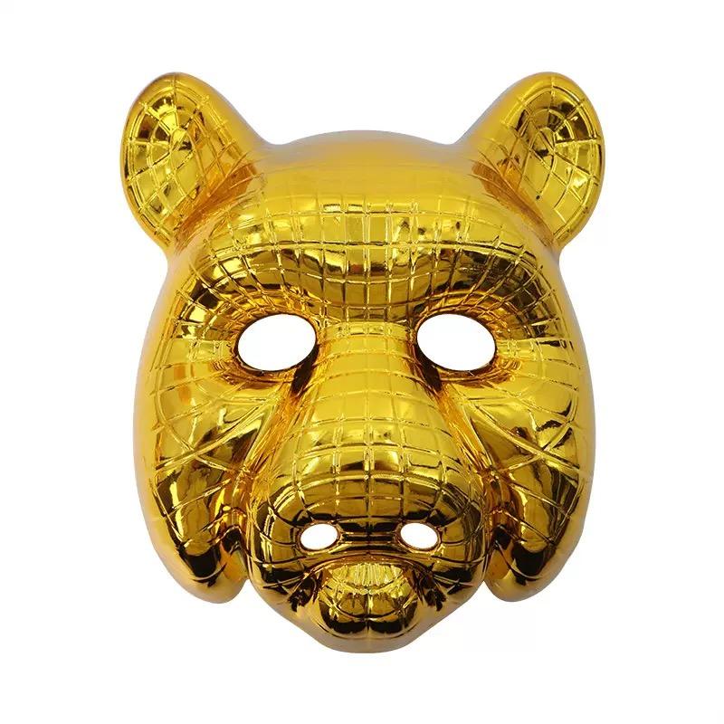 Golden animal masks, Halloween and carnival party costumes and props