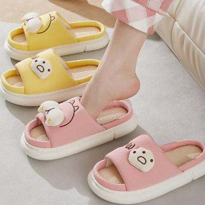 Мода 2024 года Новые милые тапочки с рисунком кошачьих когтей женские домашние льняные тапочки летняя женская обувь легкая повседневная обувь для женщин