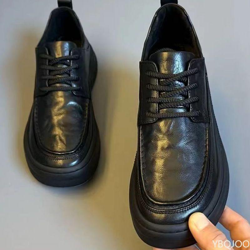 Модная новая весенне-осенняя обувь на мягкой подошве, модная повседневная, противоскользящая, из мягкой кожи, дышащая, удобная мужская обувь