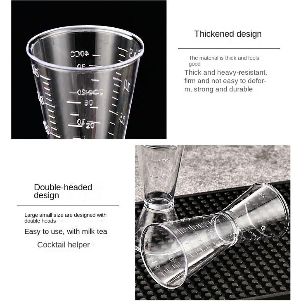 10/20cc Cocktail Shaker PP Jigger Short New Seasoning Measuring Cup
