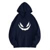 High-Quality Fashion Trendy Printed Autumn Winter Frayed Edge Emoji Printed Hoodie Sweatshirt Unisex Korean Style Trendy Casual