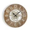 Versa Wall Clock 40 X 4.5 X 40 Cm Metal Wood Mdf