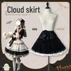 Black Lolita Cloud Petticoat: 45cm Halloween Devil Soft Girl Puffy Skirt