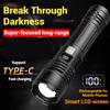 New Digital Power Display with Telescopic Zoom and Rechargeable P50 Strong Flashlight and High Brightness Laser,night Travel,camping,exploration