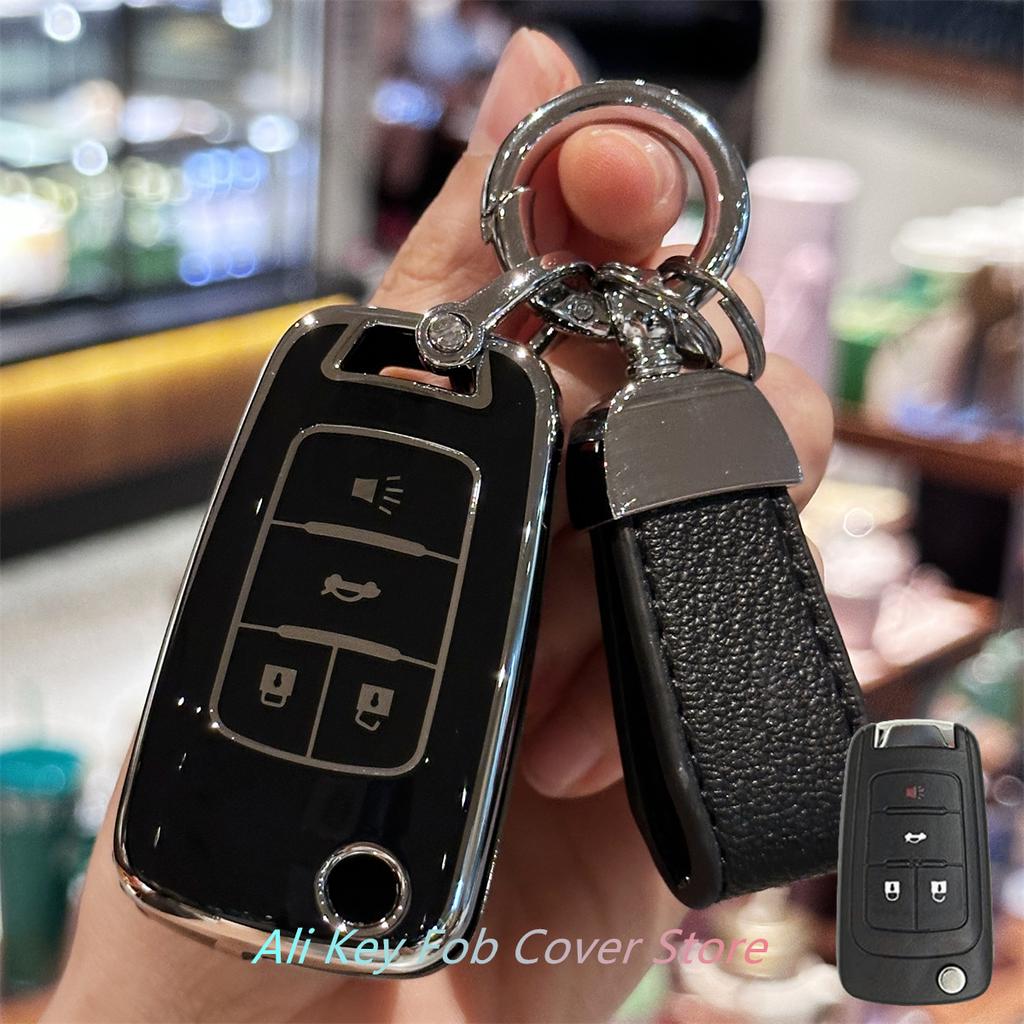 AABHM1 Key Fob Cover Keychain Lanyard for Chevrolet 2010-2019 Impala Camaro Cruze Equinox Malibu Sonic 4 Buttons