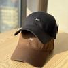Spring and summer new style simple embroidered letter hard-top baseball cap for women, Korean version, suitable for large head circumference, makes
