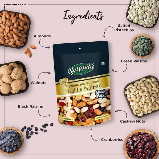 Полезная ореховая смесь Happilo Premium International, 35 г