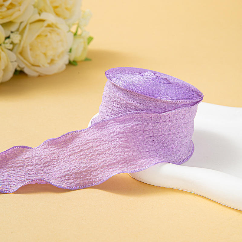DIY Cake Bouquet Flower Fish Tail Yarn Packaging Ribbon Ruffle Lace Folding Ribbon Linen Wave Lace Ribbon