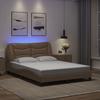 VidaXL Bed Frames with LED Lights, Upholstered Bed, Double Bed, Adult Bed for Bedroom Interior, Modern, 3213938