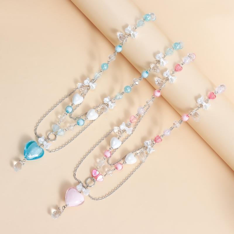 Простое ожерелье Бусы Ожерелье с шикарным кулоном Модное шейное украшение Многослойное ожерелье Подарок для женщин и девушек