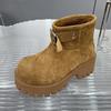 Новые китайские 2025 зимние новые популярные ботинки Мартин универсальные на толстой подошве с толстым бархатом большие хлопковые туфли модные зимние ботинки женские