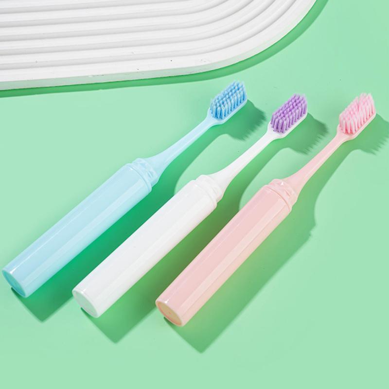 3 шт. Дорожная зубная щетка Складная Портативная Маленькая Зубная щетка Взрослая Мягкая зубная щетка Конфетных цветов Очистка зубов
