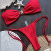 Для Пляжа 2025 Сексуальный Пуш-ап Бикини Женский Купальник Металлическая Морская Звезда Бандо Стринги Бикини Бразильский Купальник Женский Купальный Костюм