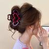 Contrasting Color Heart Hair Clips For Women Hair Claw Clamp Hairpins Barrettes Girls Hair Accessories Headwear Gifts