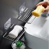1pc-Stainless Steel Soap Rack, Wall Mounted Soap Rack, Drainage Soap Tray, Simple Soap Storage Rack In Home Bathroom