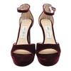 Безупречные босоножки JIMMY CHOO PATTIE130 Бордовый бархат Женские 36 Б/У
