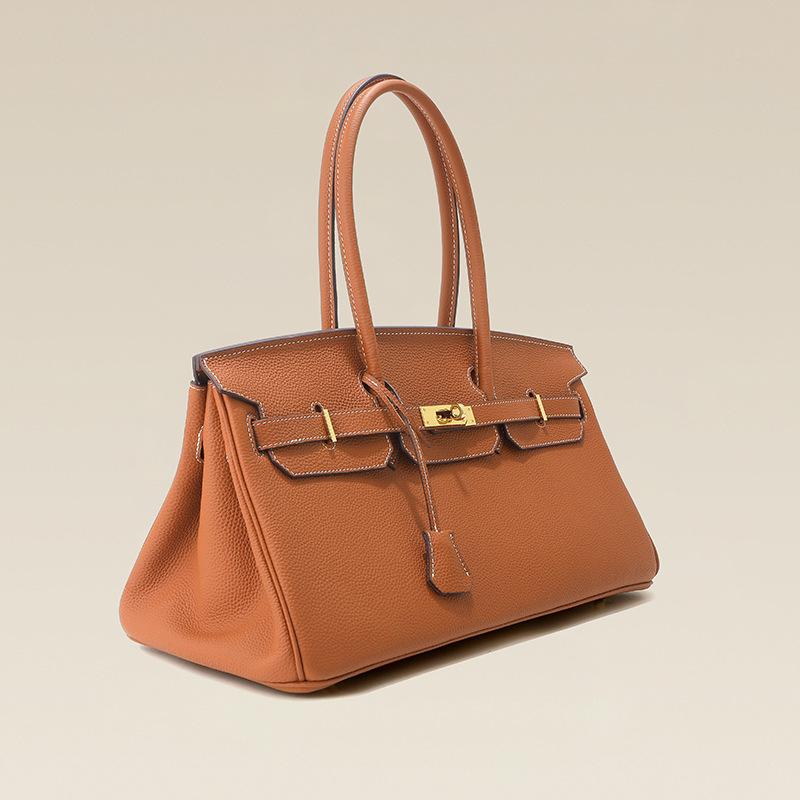 Horizontal 40cm Top Layer Cowhide Leather Women's Bag Large Capacity Handbag High-end Commuting Versatile Crossbody