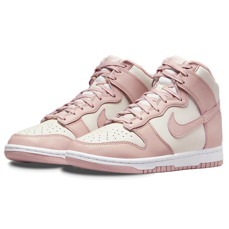 Nike Dunk High Pink Oxford Женские кроссовки Cream Phantom White DD1869-003
