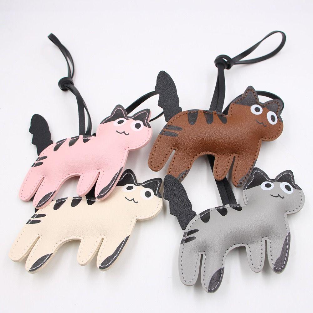 Милый щенок PU кожаный кот вешалка PU кожаная сумка кулон модный мультяшный брелок для мужчин