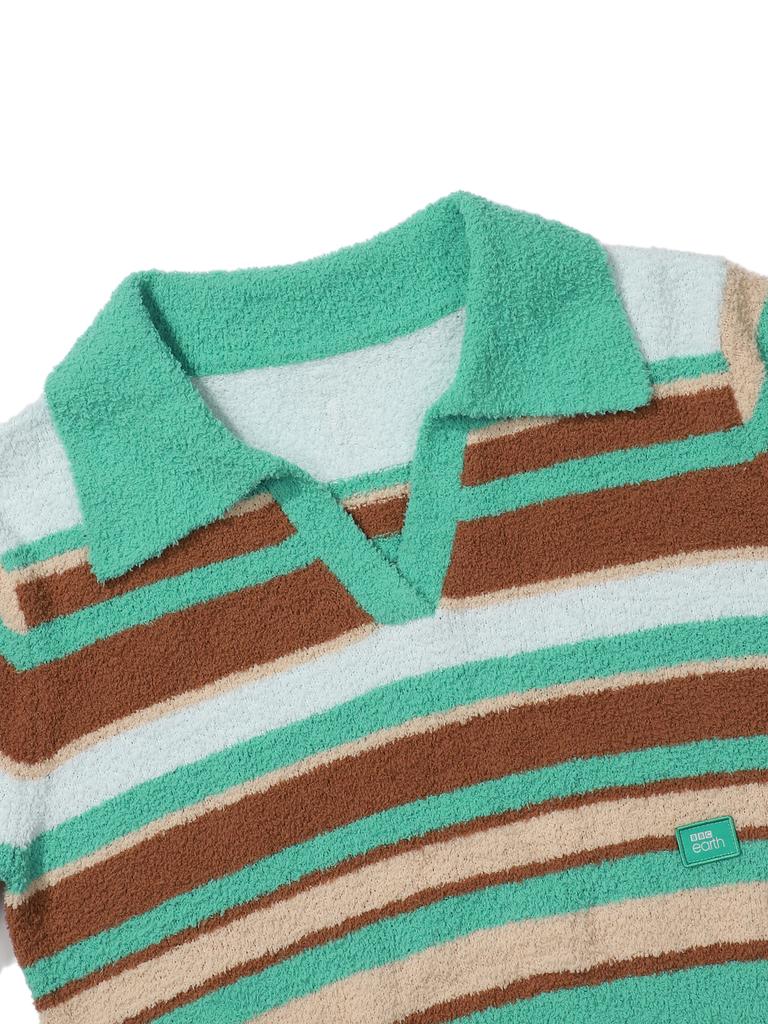BBC EARTH W Eco Tactel Striped Knit_Green