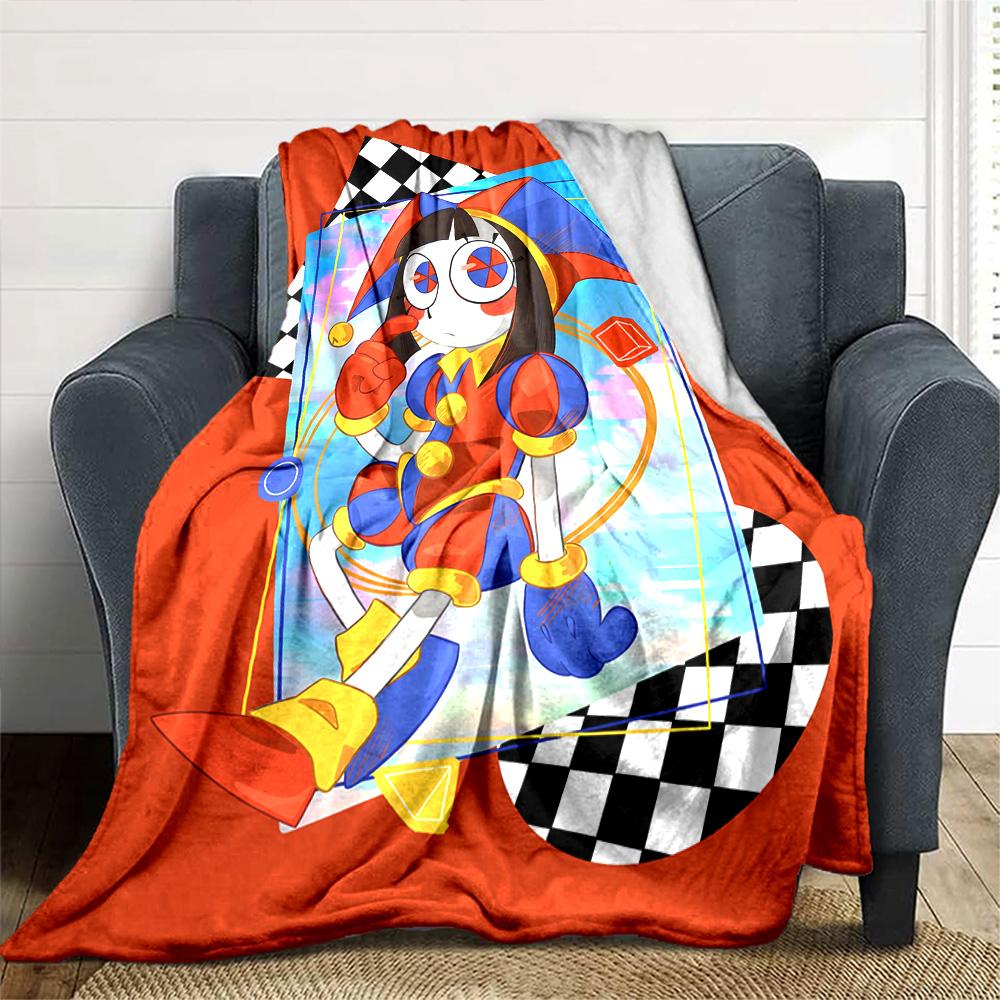 Pomni Circus Blanket Soft Warm Cozy Suitable for Chair Office Couch All-Season Use Warmthful Decor Ideal Gift For Birthday Valentine'S Day