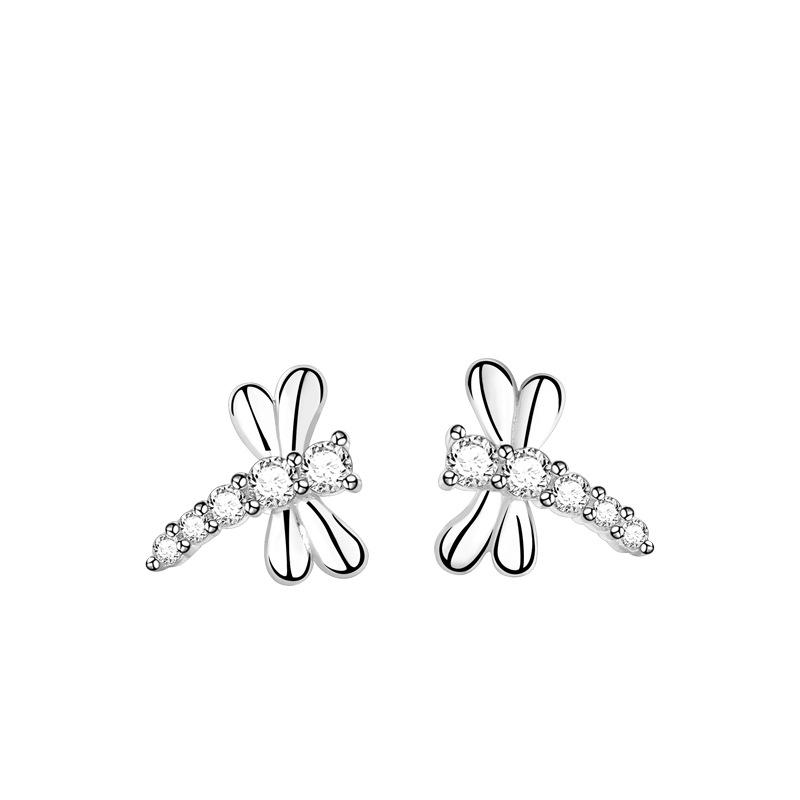 Dragonfly Stud Earrings Female Mori Small Fresh Cute Small Exquisite Niche Design Ins Style Earrings