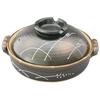 Banko Ware Earthenware Pot (Deep Pot) No. 7, Serves 2-3, Barley Autumn Pattern, 02265
