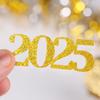 100 шт. Конфетти на выпускной для стола 2025 Большие Блестящие Черно-Золотые Конфетти для Выпускного Вечеринки Настольные Украшения