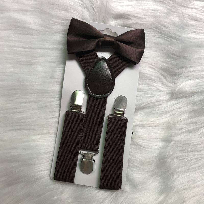 Стильный детский эластичный набор подтяжек и галстука-бабочки для мальчиков и девочек в нескольких цветах