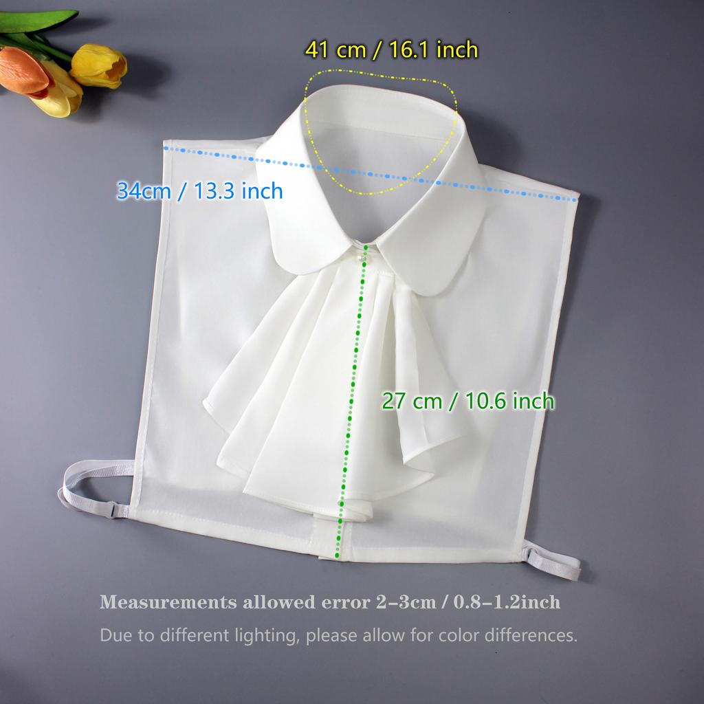 1 Piece White Renaissance Detachable Ruff Collar