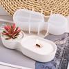 Double-Cup Plant Pot Silicone Mold DIY Handmade Creative Scented Candle Cup Jewelry Storage Box Resin Mold Plaster Making Craft