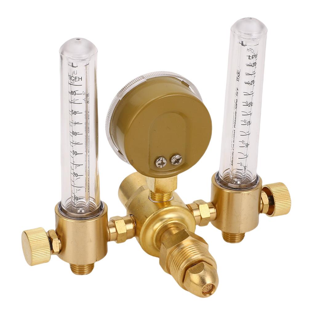 Регулятор аргона Расходомер Двойной выход 060CFH 04500PSI Вход CGA580 Расходомер аргона Газ
