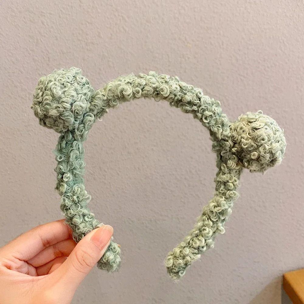 Плюшевые медвежьи ушки, повязки для волос, цветные обручи для волос, милые плюшевые повязки для девочек