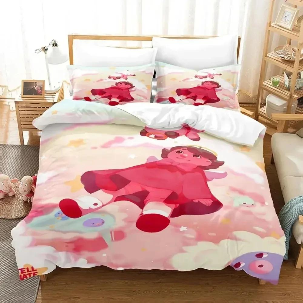 Luxury New 3D Print Cartoon Bee PuppyCat Bedding Set Duvet Cover Bed Set Quilt Cover Pillowcase Queen Boys Adult Bedding Set