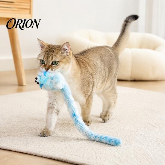 Активная игровая игрушка для кошек, плюшевая мышь с кошачьей мятой, крыса с длинным хвостом, жевательная игрушка, маленькая набитая игрушка для котят, стимуляция охотничьего инстинкта, домашний котенок