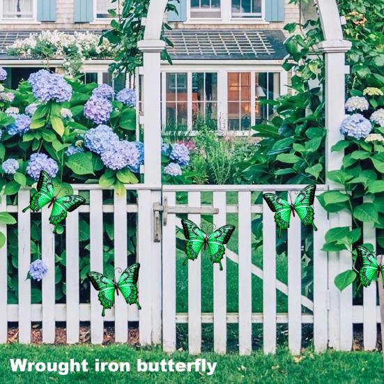 Iron Butterflies Wall Decoration Home Living Outdoor Room Bathroom Indoor Office Metal Wall Art